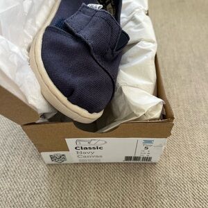 Toms Blue and Cream Baby Walker Shoes